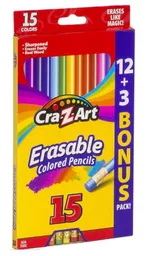 Cra-z-art Erasable Colored Pencils 15ú. Lápices De Colores Borrables