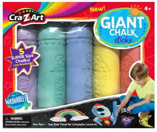 Cra-z-art Giant Chalk Sticks Washable! 5ú. Tizas Gigantes Lavables