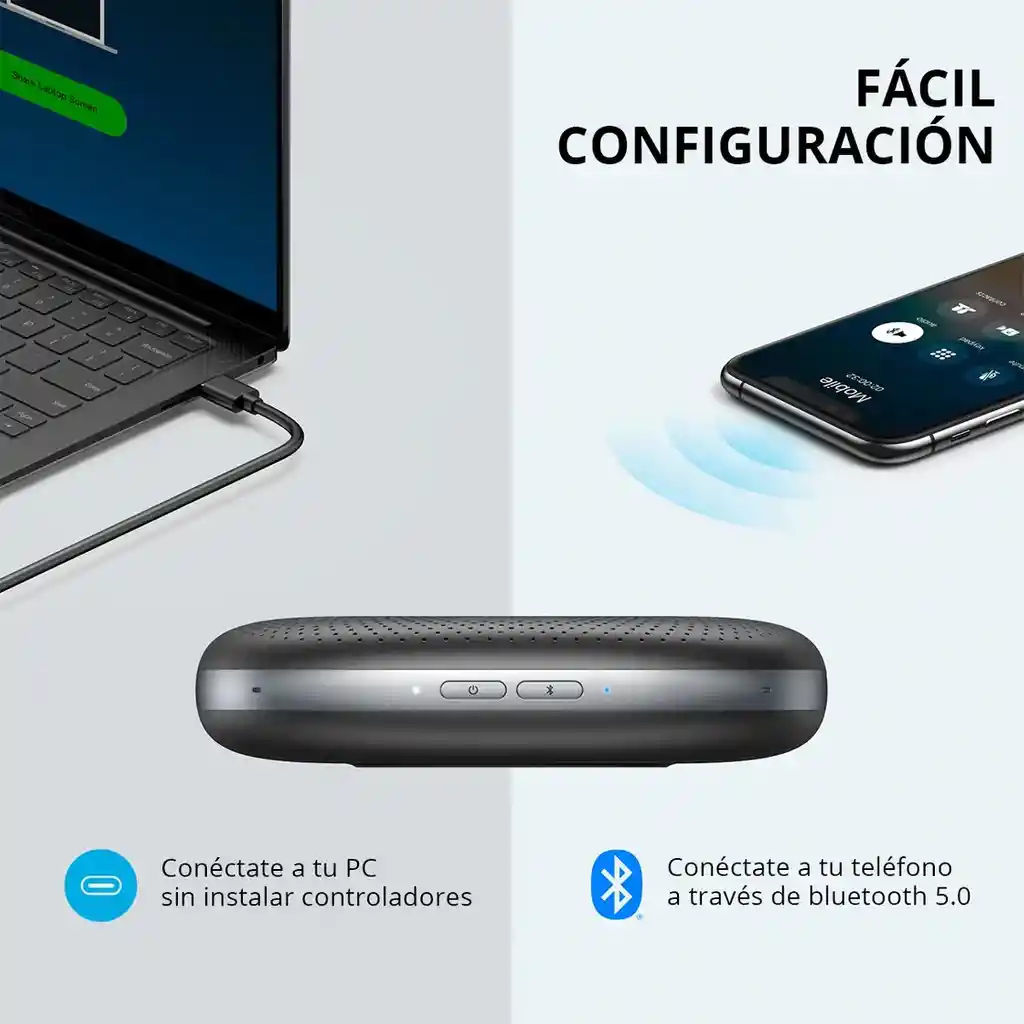 Altavoz Bluetooth Para Conferencia Powerconf