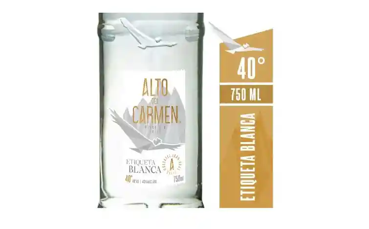 Pisco Alto Del Carmen Etiqueta Blanca 40° 750ml