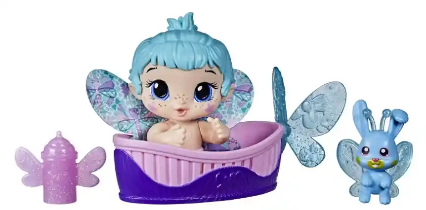 Baby Alive Muñeca Minis Glo Pixies Aqua Flutter