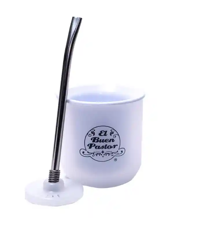 Mate Practico Extractor De Yerba Blanco