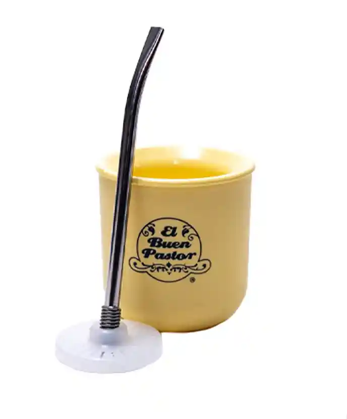 Mate Practico Extractor De Yerba Amarillo