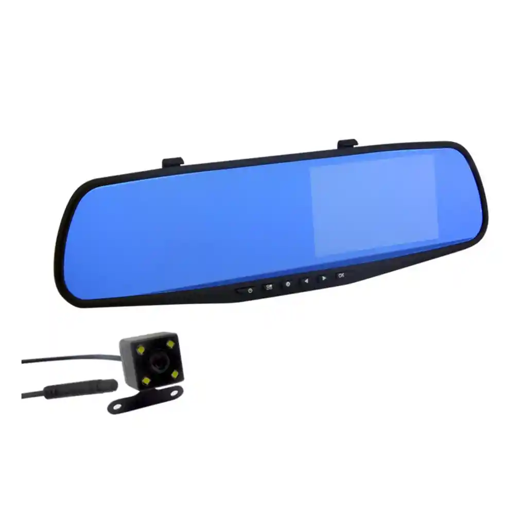 Espejo Retrovisor Auto Camara Retroceso Camara Dvr 4.3"