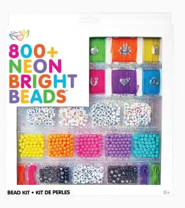 Fashion Angels Juego De Cuentas 800+ Neon Bright Beads