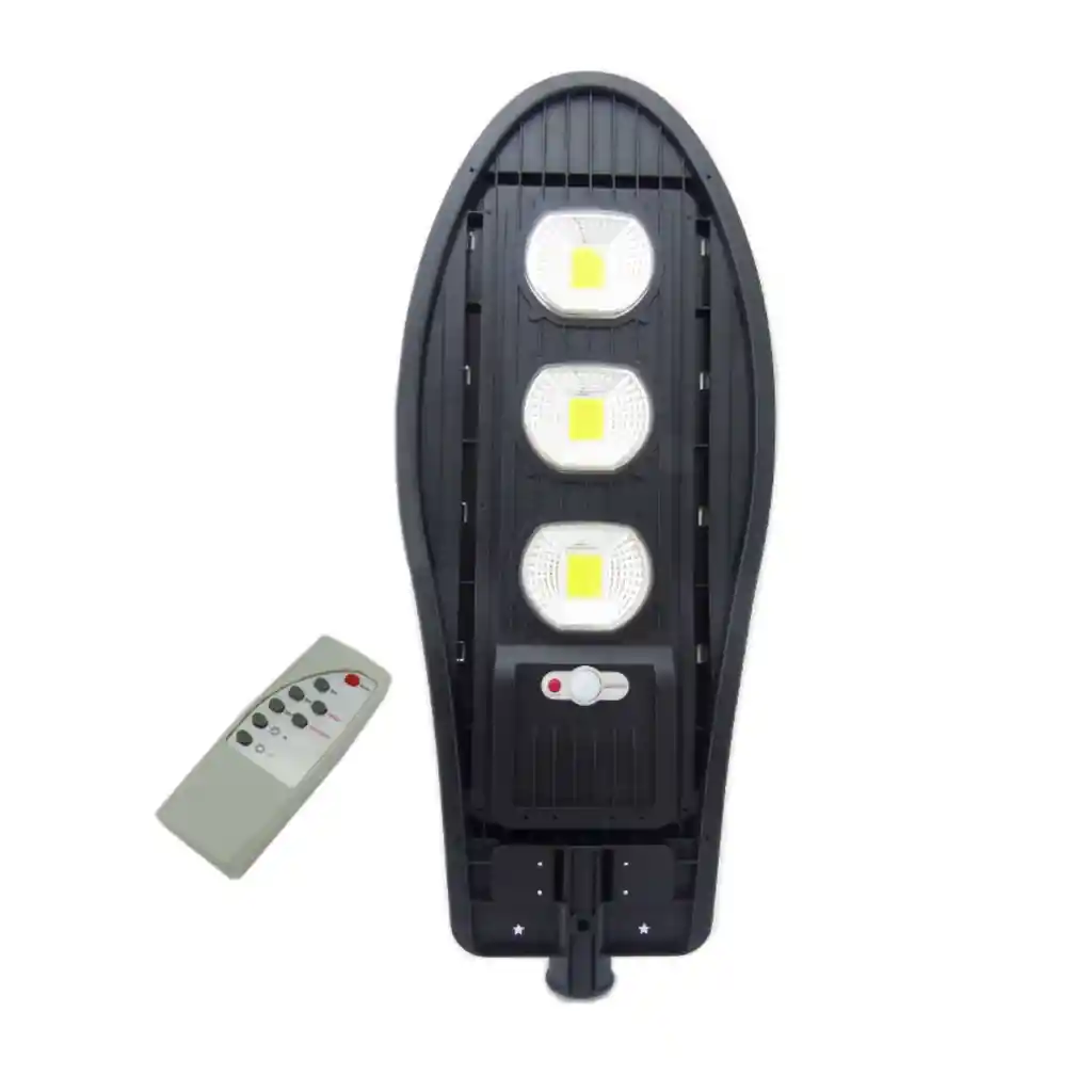 Foco Solar Led Cob 3 Placas 120 Watts Sensor