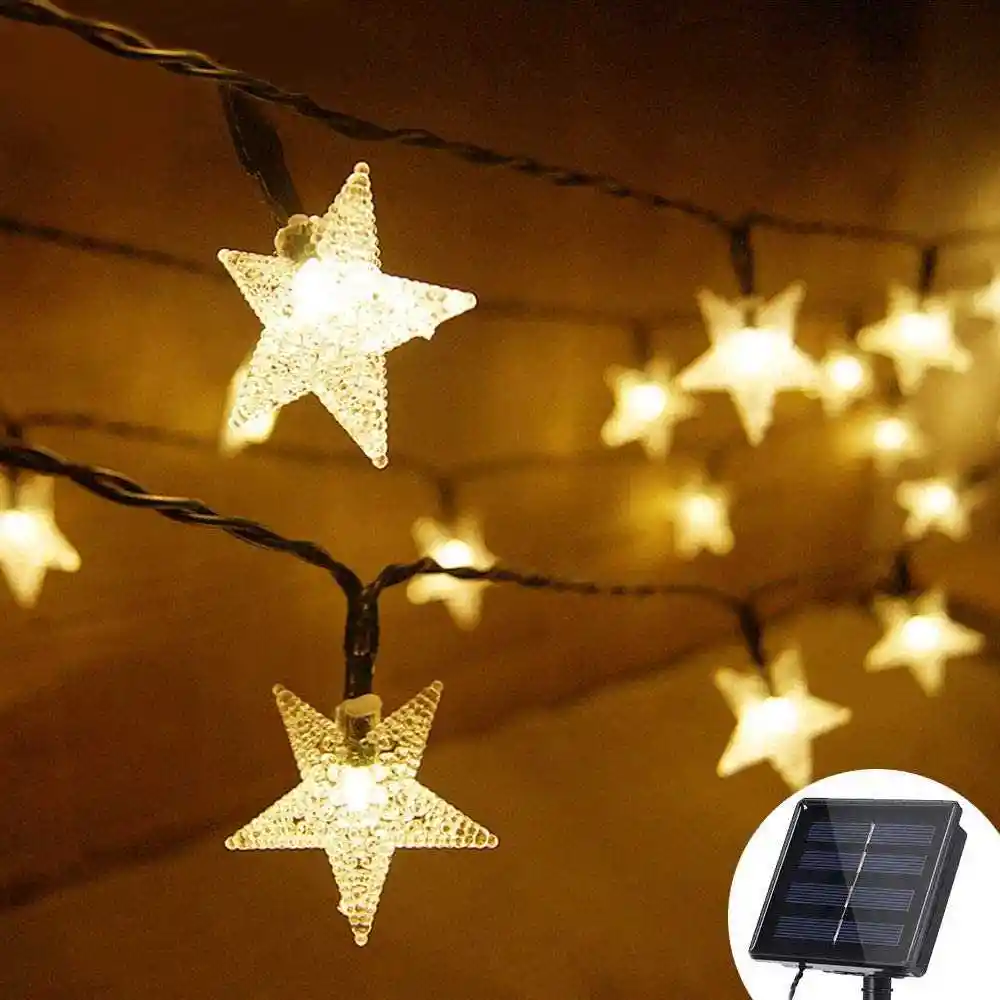 Luces Led Solares Figura De Estrellas