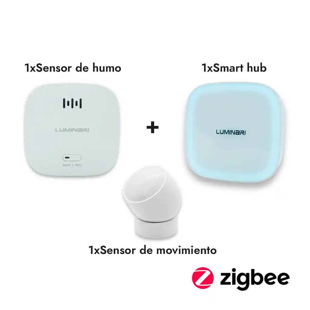 Kit De Seguridad (1 Smart Hub+ 1 Sensor Mov+ 1 Sensor Puer/vent