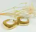 Aros Chunky Rombo Minimalista Chapado En Oro
