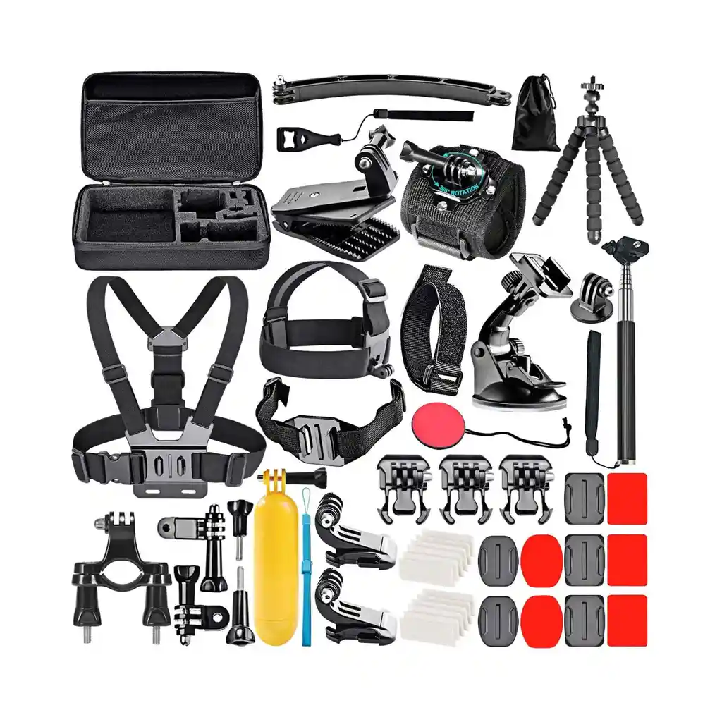 Kit 51 Accesorios Camara Deportiva Gopro Con Estuche