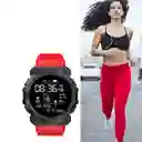 Reloj Smart Band Carga Usb Deportivo Rojo