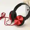 Audifono Extra Bass Microfono 3.5 Mm Plug Estereo Rojo