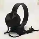 Audifono Extra Bass Microfono 3.5 Mm Plug Estereo Negro
