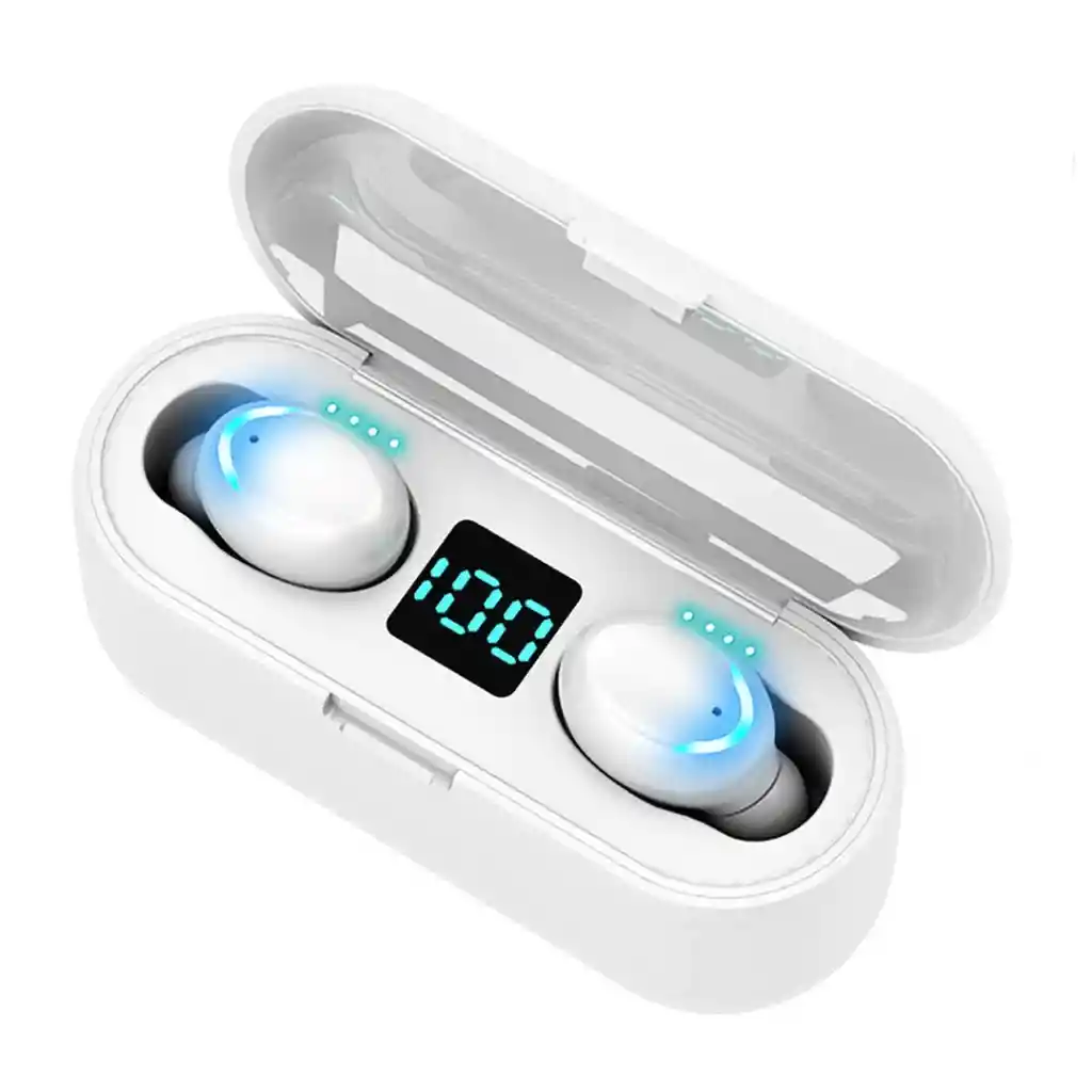 Audifonos Inalambricos Bluetooth Magnetico Indicador Blanco