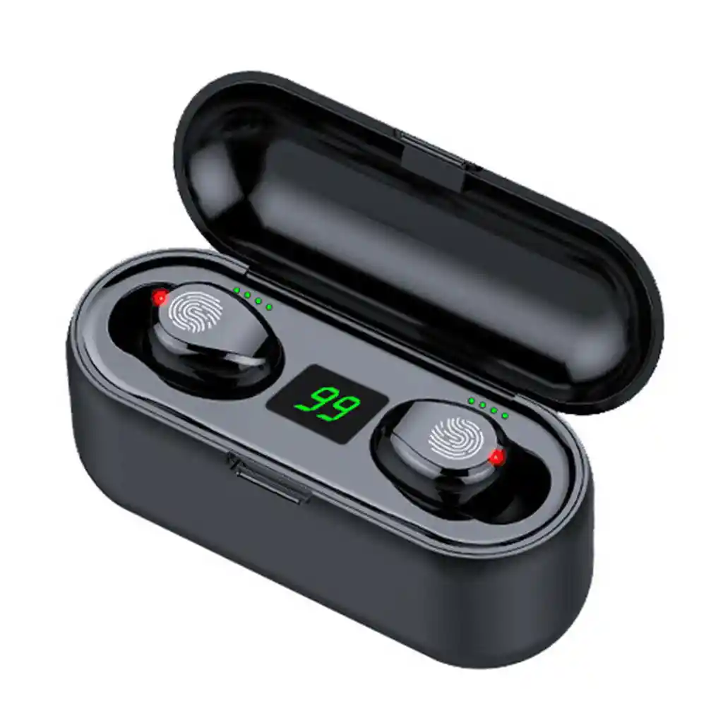 Audifonos Inalambricos Bluetooth Magnetico Indicador Negro