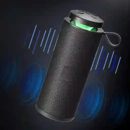 Parlante Bluetooth Recargable Con Luz Rgb/usb/tf/fm Negro