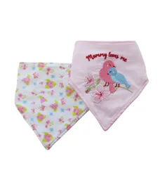 Set De Babero Tipo Bandana Rosado