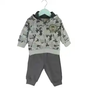 Buzo De Camuflaje Gris Niño 0-3m