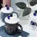 Taza De Cerámica Diseño Astronautas Con Tapa Negro