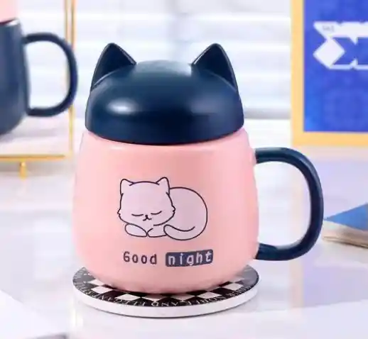 Taza De Cerámica Diseño Gatitos Black Pink Modelo A