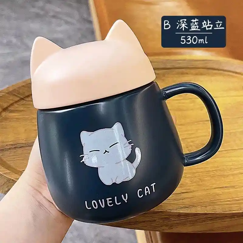 Taza De Cerámica Diseño Gatitos Black Pink Modelo C