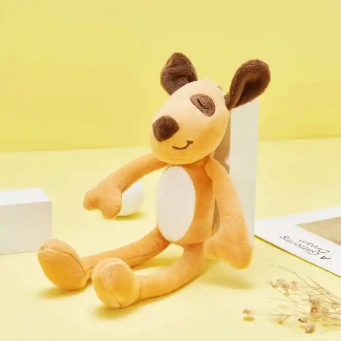 Peluche De Apego Para Bebes Diseño Perrito De Felpa Patas Largas