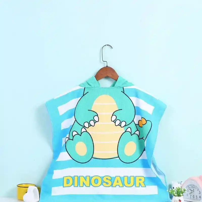 Toalla De Baño, Playa Y Piscina Para Bebé Y Niños Con Estampado De Dinosaurio