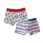 Set De Boxer Estampados Azul 4t