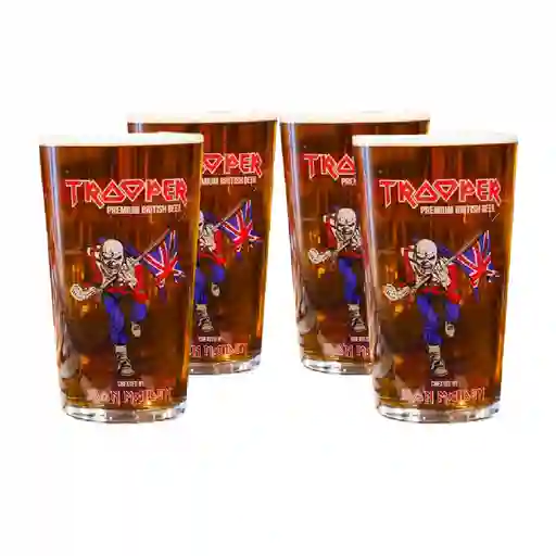 4x Trooper Vaso Pinta Iron Maiden