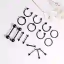 Pack 16 Piercing Set Tragus Septum Industrial Nostril Helix