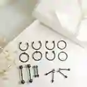 Pack 16 Piercing Set Tragus Septum Industrial Nostril Helix