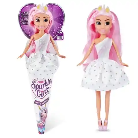 Zuru Sparkle Girlz Muñeca Princesa Unicornio Pelo Rosado