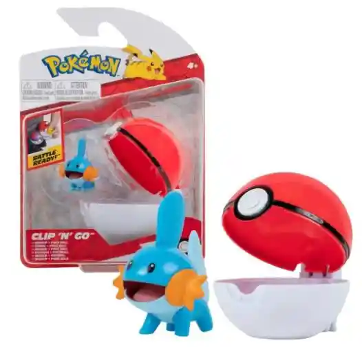 Pokemon Clip´n´go Figura+pokebola Mudkip+pokeball Pkw0155