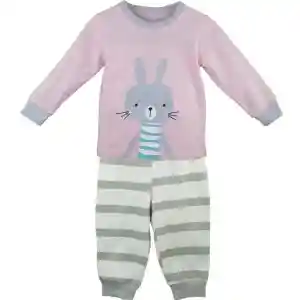 Pijama De Algodón Conejo Niña 2t