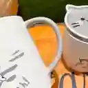 Taza De Cerámica Diseño Gatos Con Tapa Gris Modelo B