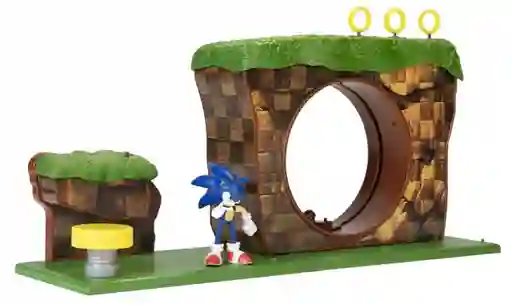 Jakks Sonic The Hedgehog Juego Zona De La Colina Verde Incluye Figura Sonic