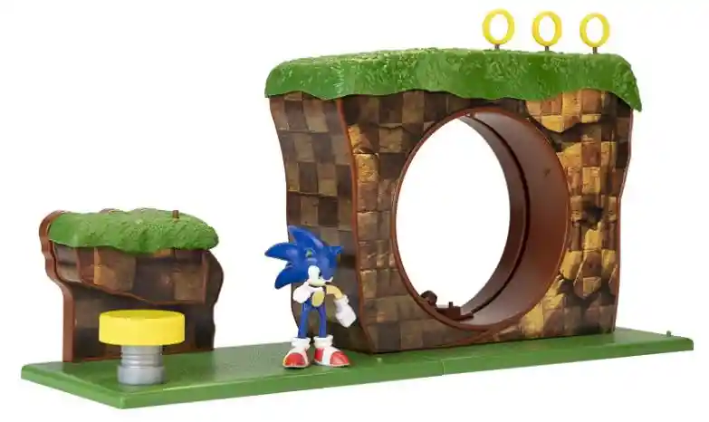 Jakks Sonic The Hedgehog Juego Zona De La Colina Verde Incluye Figura Sonic