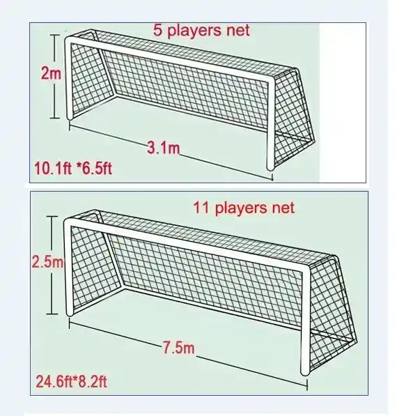 Par De Red Malla Para Arco De Futbol 11 Personas