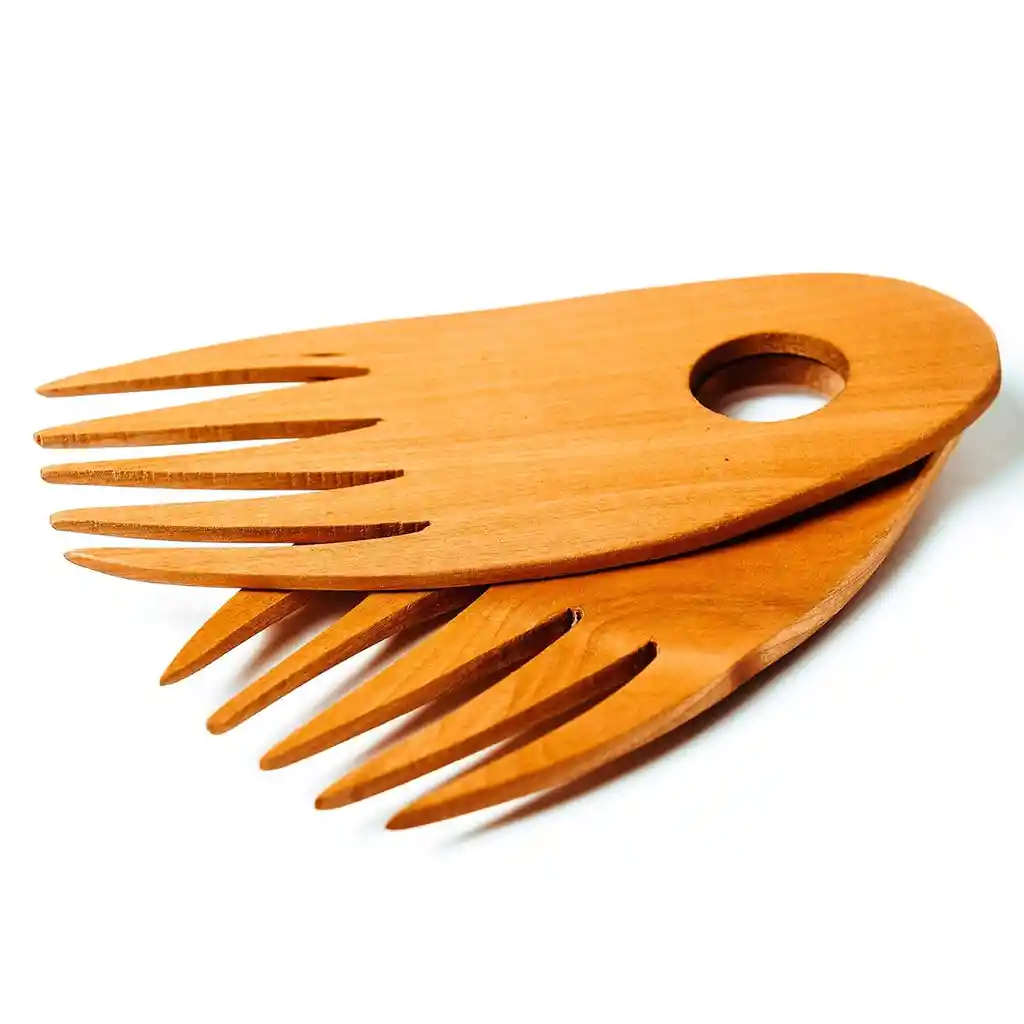 Milenaria Manos Ensaladeras Madera 20 Cm