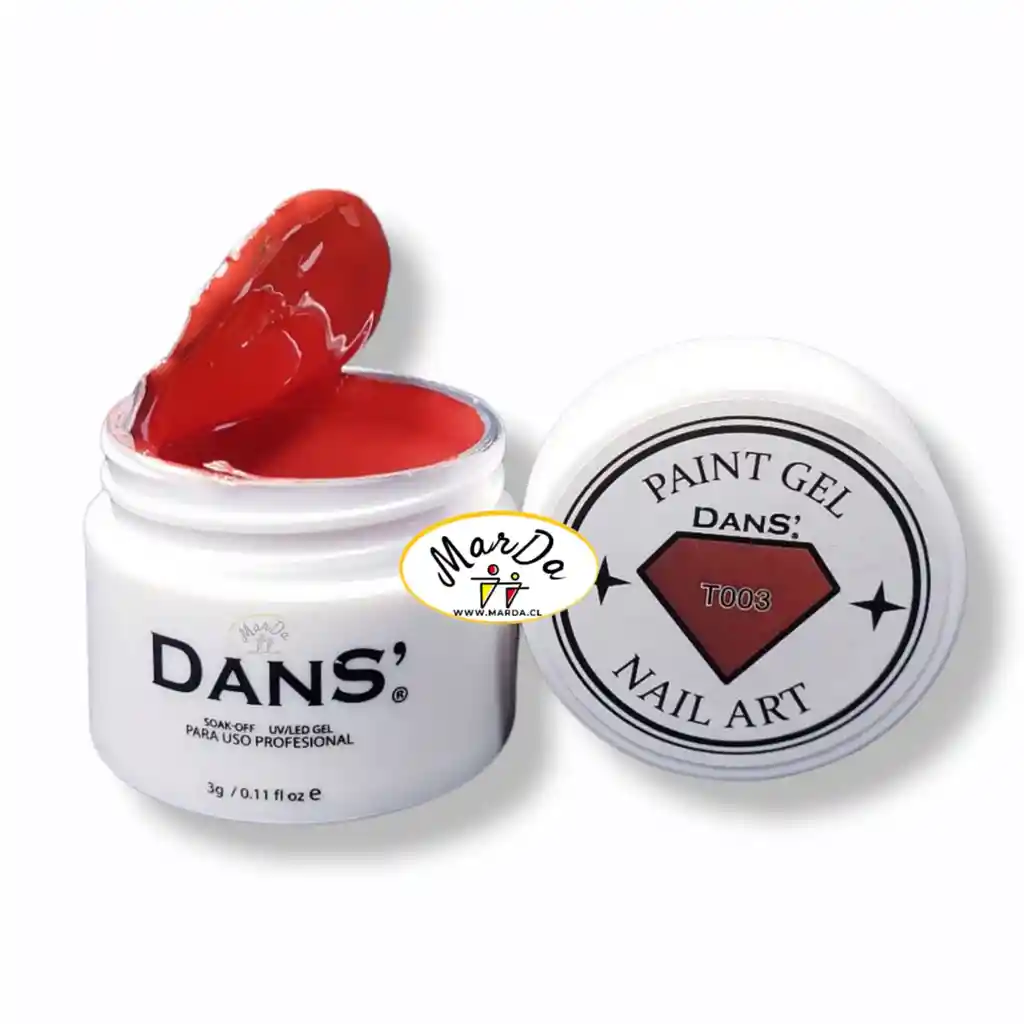 Gel Paint Para Diseño De Manicure (rojo) Codigo T03