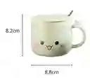 Taza De Cerámica Diseño Gatitos Kawaii De Colores Verde