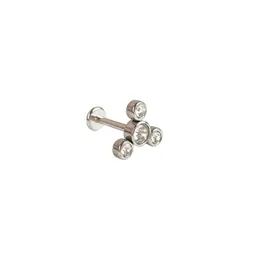 Piercing Oreja Tragus Conch Labret Modelo Triqueta De Zirconio Hipoalergenico Unidad