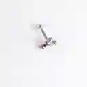 Piercing Oreja Tragus Conch Labret Modelo Triqueta De Zirconio Hipoalergenico Unidad