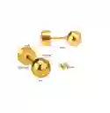 Aros Abridores De Bebe Forma De Bolita 3mm Enchapado En Oro 18k