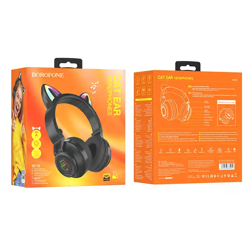 Audifonos Oreja De Gato Bluetooth Over-ear Bo18