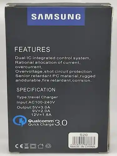 Cargador S20+ Carga Rapida Tipo C / Alternativo