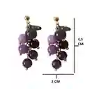 Aretes Uvas Colgantes De Cristal Pendientes Vioeltas Largos