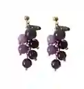 Aretes Uvas Colgantes De Cristal Pendientes Vioeltas Largos