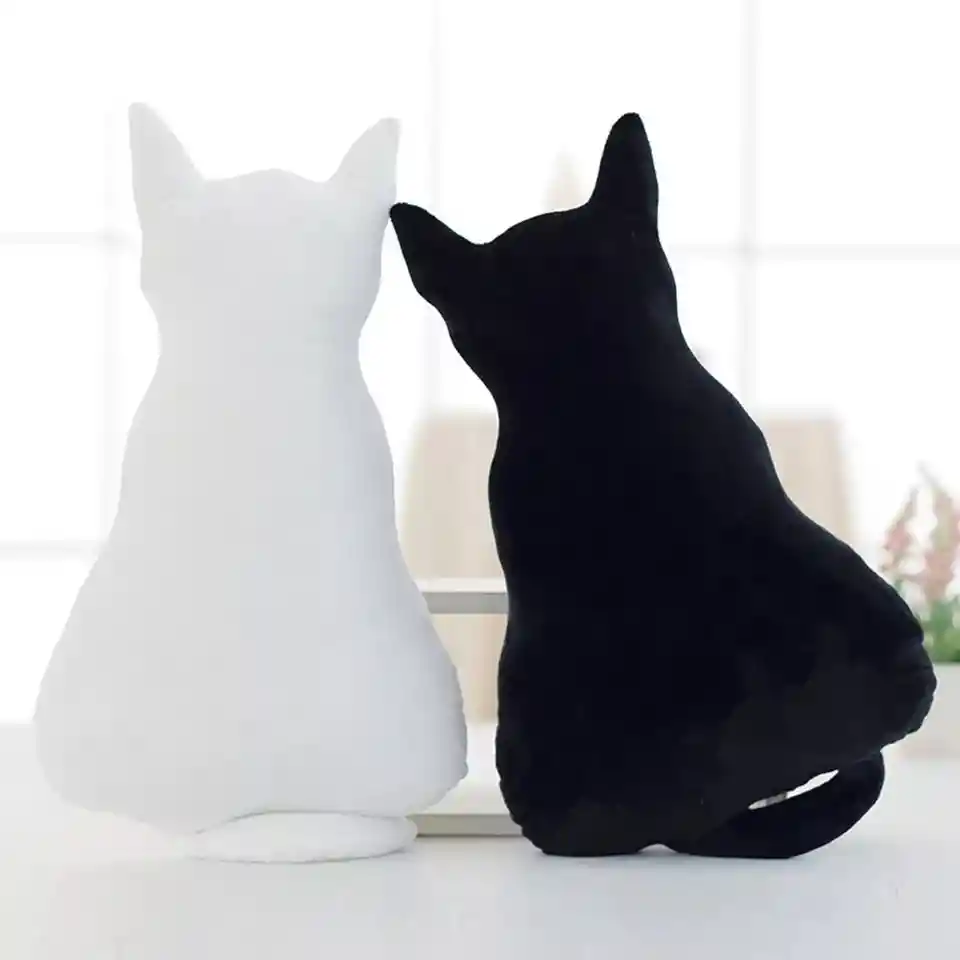 Peluche De Gato Negro Sentado