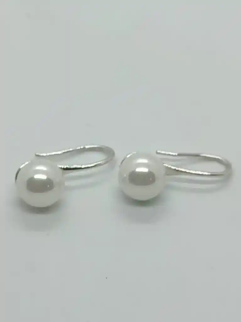 Ros Pendientes Plata Fina 925 Perlas Naturales Agua Dulce